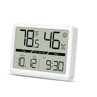 Thermomètre hygromètre numérique, Horloge Numérique, Station météo, Moniteur d'humidité de thermomètre d'intérieur, Calendrier