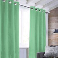 Rideau sueden 100% Polyester - Vert clair - 140x250 cm