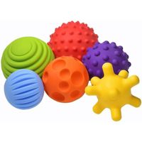 Kit de 6 Balles Sensorielles pour Bébé - Jouet d’éveil Premier Âge Jeu de Bain Multicolore et Texturé pour Développement de 