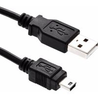 G-Shield 1m Câble Mini USB 2.0 A Mâle vers Mini B Data Sync Chargeur et Données pour Caméras Disques Durs Externe 1 Mètre Noir