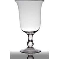INNA-Glas Vase à Poser au Sol en Verre Noelle sur Pied, Conique - Rond, Transparent, 37,5cm, Ø 23,5cm - Vase Conique - Vase Haut
