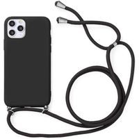 Coque Bandoulière Pour iPhone 11 Pro Max (6.5") Noir Anti-Rayure Anti-Choc Protection Silicone Slim