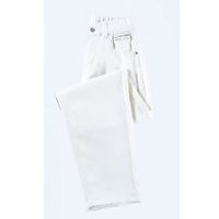 Pantalon en Jean Femme Décontracté Harem Pants Taille Élastiquee Coupe Droite Léger - Blanc