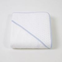 Cape de bain petites étoiles blanc/bleu - NO NAME - 100x100cm - 100% Coton
