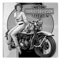 Startonight Impression Sur Toile Noir et Blanc Harley, Tableau Motif Moderne Décoration  Prêt à Accrocher 80 x 80 cm