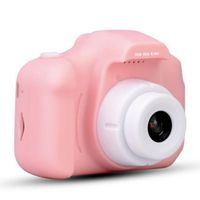 petit appareil photo Mini Camera numérique pour enfants Jouet cadeaux Rose Ecran a 2,0 Pouces avec Carte TF 32 Go 1080p rechargable