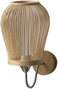 APPLIQUE  Bambou Applique Murale Lampe Lumière Style Rétro Luminaire Décoratif Ferme E27 Base Pour Hôtel Étude Chambre Café Décor[k2851]