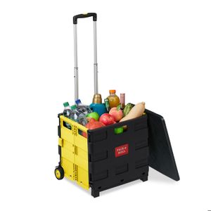 Chariot De Courses Pliable NORTHERN STONE – Poignée Télescopique Aluminium Réglable, 35 L, Charge Max 40 Kg, Idéal Courses, Jardin, Camping