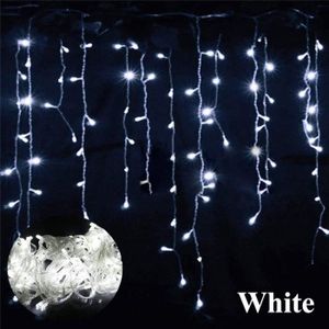 GUIRLANDE LUMINEUSE INT BLANC-Guirlande lumineuse rideau à lumière LED, 5M