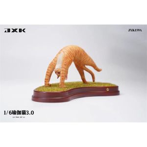 FIGURINE - PERSONNAGE JXK159A - JXK – figurine de soldat en forme d'animal, Chat de Yoga, Modèle 1-6, Sport mignon, Décoration de s