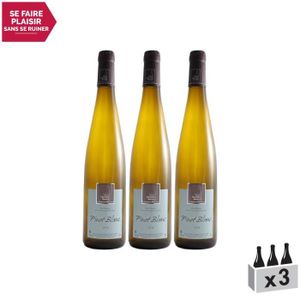 VIN BLANC Alsace Pinot Blanc Blanc 2018 - Lot de 3x75cl - Domaine Christian Barthel - Vin AOC Blanc d' Alsace - Cépage Pinot Blanc