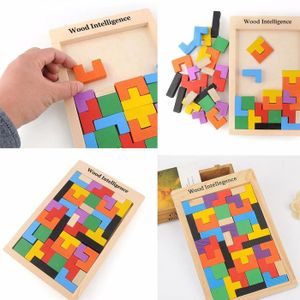 CASSE-TÊTE Coloré en bois Tangram casse-tête puzzle Tetris je