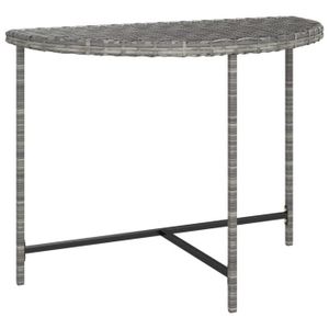 TABLE DE JARDIN  BONNE - Table de jardin Gris 100x50x75 cm Résine t