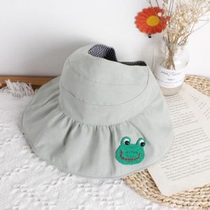CASQUETTE Casquette,chapeau de soleil pliable à large bord pour fille, chapeau de plage pour enfant - Type gray green-48-52cm