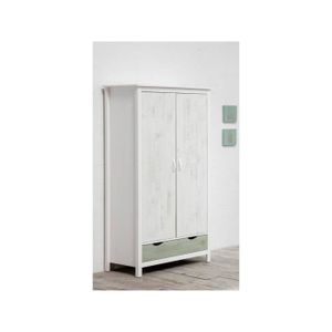 Armoire 4 Portes 3 Tiroirs Blanche Meuble Chinois Pekin L 63