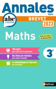 MANUEL BAC PRO BEP CAP Nathan - Annales ABC du Brevet 2023 - Maths 3e - S