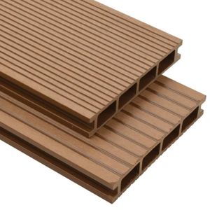 Panneaux De Terrasse Lames De Terrasse Dalles Tapis Creux Et Accessoires Wpc 10 M2 2 2 M Teck Achat Vente Revetement En Planche Panneaux De Terrasse Lames De Cdiscount