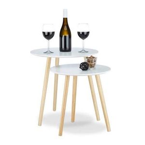 TABLE D'APPOINT Relaxdays 10020985  Table d'appoint lot de 2 gigog