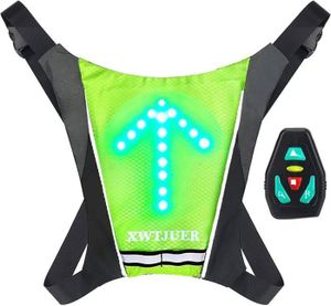 Iordan Gilet de Cyclisme à LED, Gilet réfléchissant à LED avec