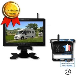 URVOLAX Solar Camera de Recul sans Fil, DIY Installation Camera Voiture  avec Moniteur 4.5 et Batterie 4800mAh, Étanche IP69K Vision Nocturne Caméra  de Recul pour Voiture Camping Car Camion Fourgon : 