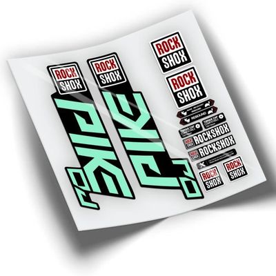 Autocollants RockShox PIKE 2018 ELX68 - Stickers Déco Pour Fourche VTT - Personnalisation