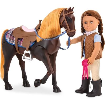 Cheval articule Purosang OUR GENERATION Marron Jouet pour enfant de 3 ans et plus Cdiscount Jeux Jouets