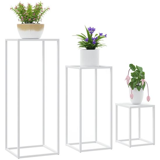 Lot 12 Supports Triangulaires Pots De Fleurs Extérieur – Pieds Argile PU Rouge Brique Pour Jardin, Balcon, Serre – Stables & Ventilés