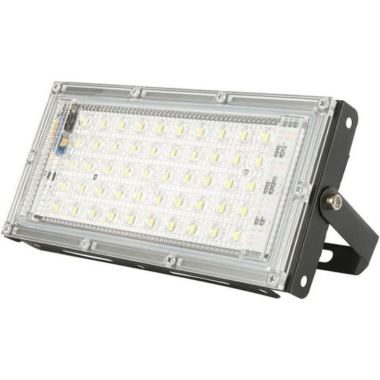 Lot De 2 Projecteurs LED Extérieur Aigostar 50W 4500lm - Lumière Neutre 4000K IP65 Étanche Pour Jardin, Patio & Garage
