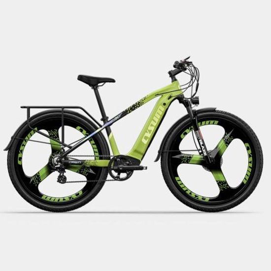 VTT électrique homme, 29" vélo électrique montagne adulte, electric mountain bike, moteur 55Nm, frein disque hydraulique, M520 Vert