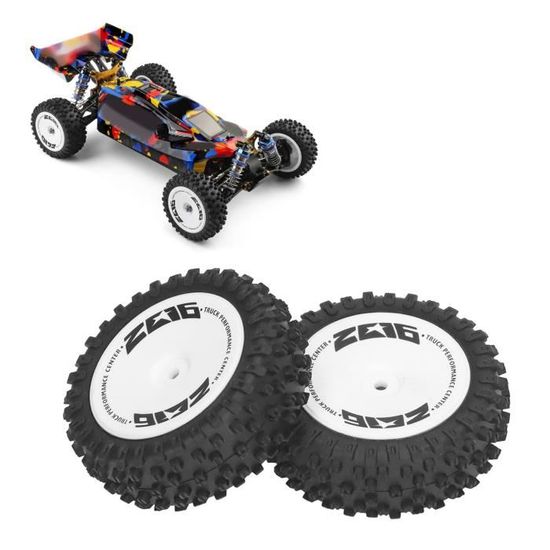 1 Paire Pneus Arrière Caoutchouc Voiture RC Wltoys 1/12 124017 - Pièces De Mise à Niveau