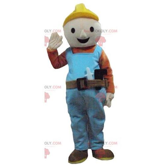 Mascotte d ouvrier de charpentier en tenue coloree Costume Redbrokoly personnalisable Cdiscount Jeux Jouets