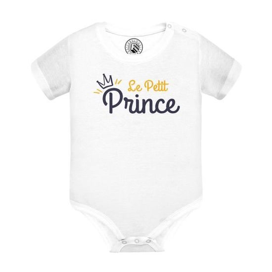 Body Bébé Manches Courtes 100% Coton - Impression 'Lille Minimalist' Faite En France - Coupe Classique, Ouverture épaule/entrejambe - 13