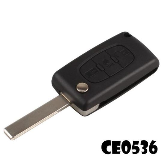 CLE PLIP PEUGEOT 3 boutons PHARE 3008 5008 modèle CE0536 lame AVEC