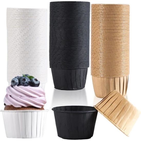 Boîte à muffins en papier coloré, 100 pièces, doub... - Grandado
