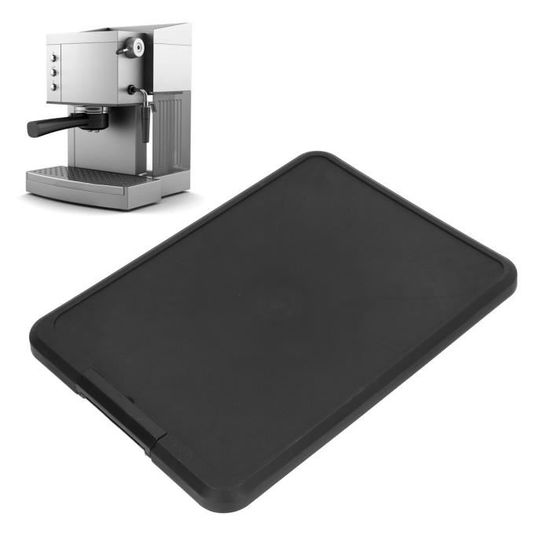 Tapis De Plateau Coulissant Pour Cafetière - Support Mobile ABS Noir 30.5x21.5cm - Pratique Cuisine