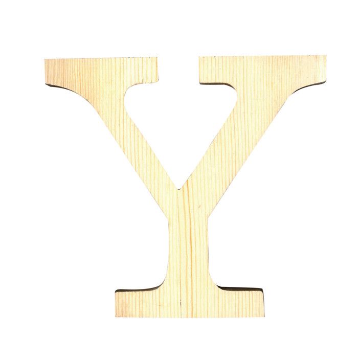 ARTEMIO Lettre Y en Bois Découpé 19 cm