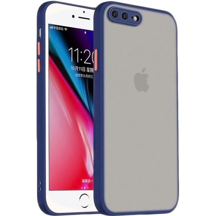 Coque Pour iPhone 8 Hybride Luxe Antichoc Bleu