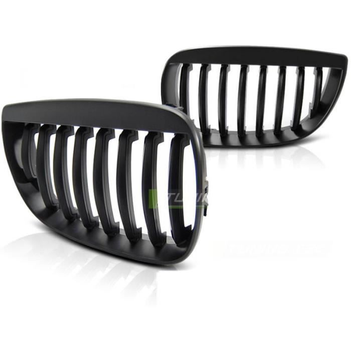 Paire de grilles calandre BMW serie 1 E87/E81 04-07 noir Mat