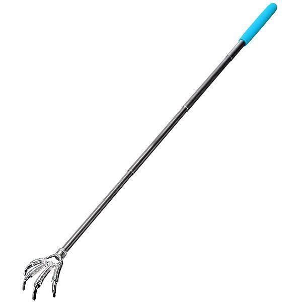 Griffe Télescopique Gratte Dos Extensible 22.8'' Portable Inoxydable Scratcher Bleu Bo36018