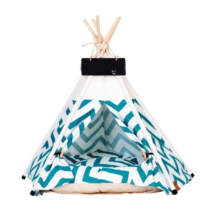 Corbeilles,Tente pour animaux de compagnie maison lit de chat Portable tipi avec coussin épais disponible - Type green-M Only tent