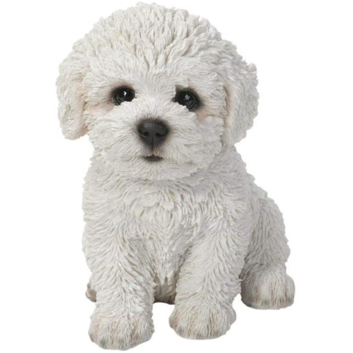 Statue de jardin Vivid Arts bichon puppy sculpture blanc510