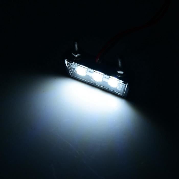 YOSOO Éclairage de Plaque d'Immatriculation à LED 12V Plaque d'Immatriculation de Moto Universelle Lumière LED Blanche Étanche