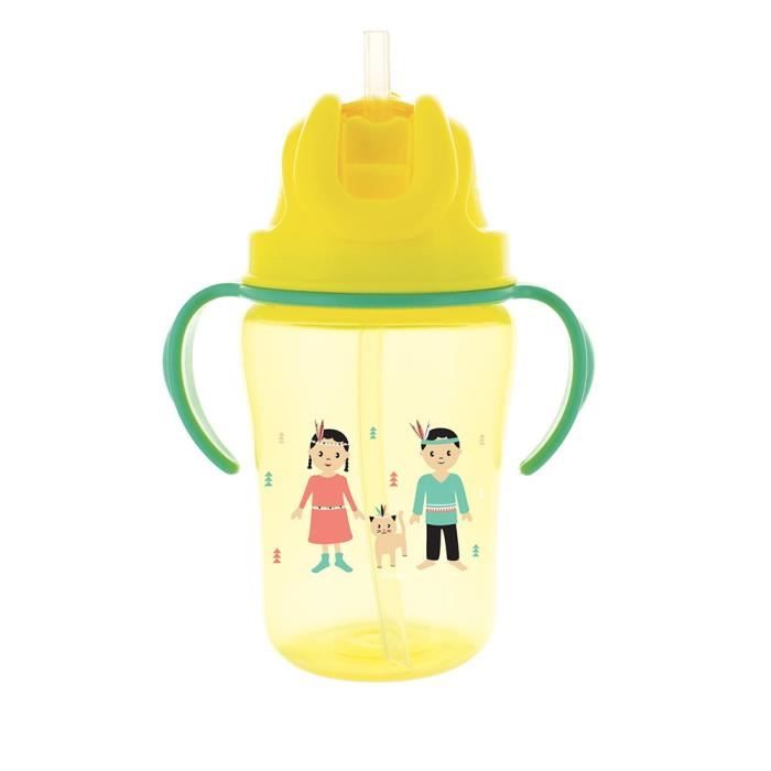 Dodie Accessoire Tasse Paille et Anses +18m Jaune 350ml