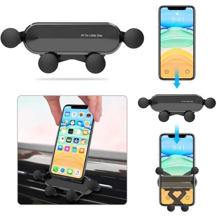 Support Téléphone Voiture Universel avec Rotation 360°, Support Smartphone Voiture Ventilation pour Samsung S20 / S10, Huawei, Onepl