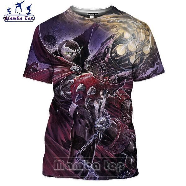 T-shirt Homme,Mamba haut 2020 plus récent hommes 3D noir t-shirt Anime Spawn t-shirt Fitness femmes T-shirts super-héros O cou homm