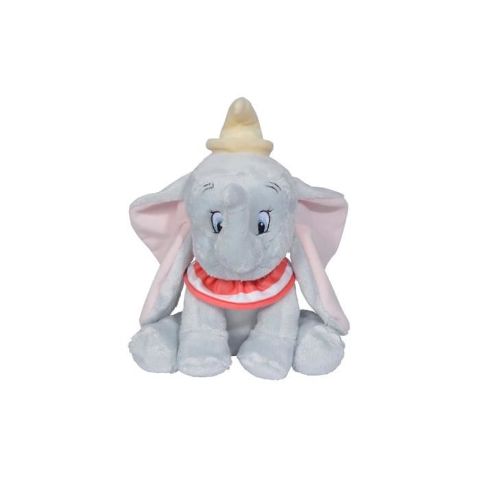 Peluche Disney : Dumbo L Elephant Gris 39 Cm - Doudou Licence Enfant - Animal - Heros Disney Nouveaute