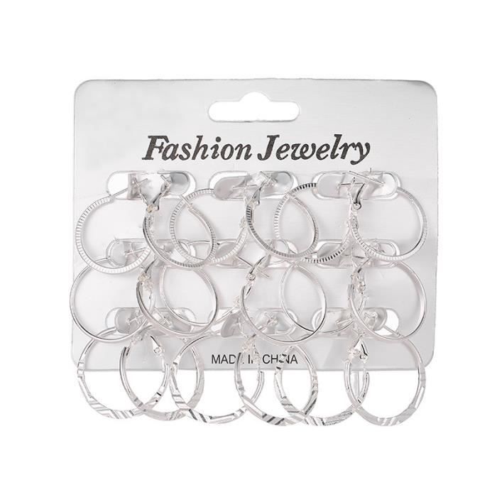 RMEGA Luxe Parure Bijoux Pour La Sautoir et Collier Femme Personnalité Coffret Cadeau pour Mariage - Boucles d'oreilles