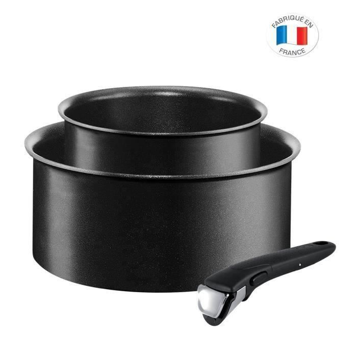 SHOT CASE - TEFAL - INGENIO PERFORMANCE - set de 2 Casseroles - noir