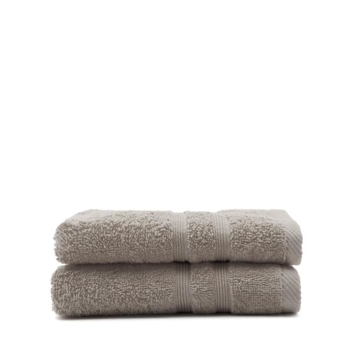 TODAY Lot de 2 Serviettes de toilette Mastic - 100% Coton - 50 x 100 cm