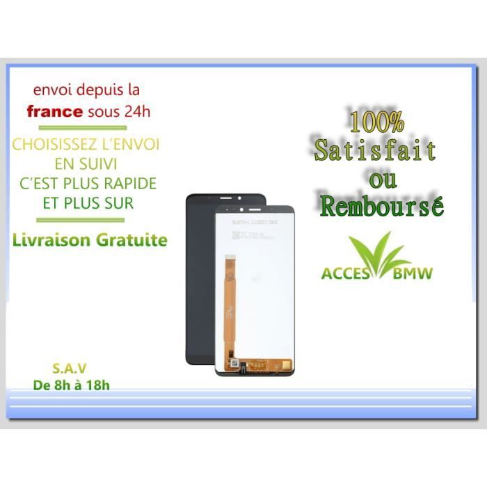 Ecran LCD + Vitre Tactile Wiko Pour View - Noir